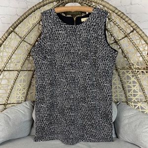 Michael Kors Sleeveless Office Dress - Black/white